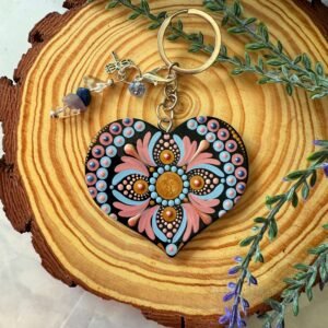 CUELGA BOLSOS MANDALA ROSA Y AZUL