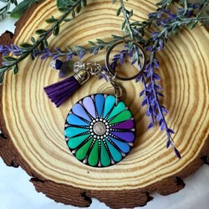 LLAVERO MANDALA ARCOIRIS