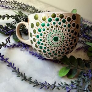TAZA MANDALA PINTADA A MANO