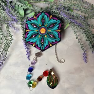 ATRAPASUEÑOS VERDE Y MORADO
