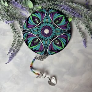 MANDALA MÓVIL VERDE LILA